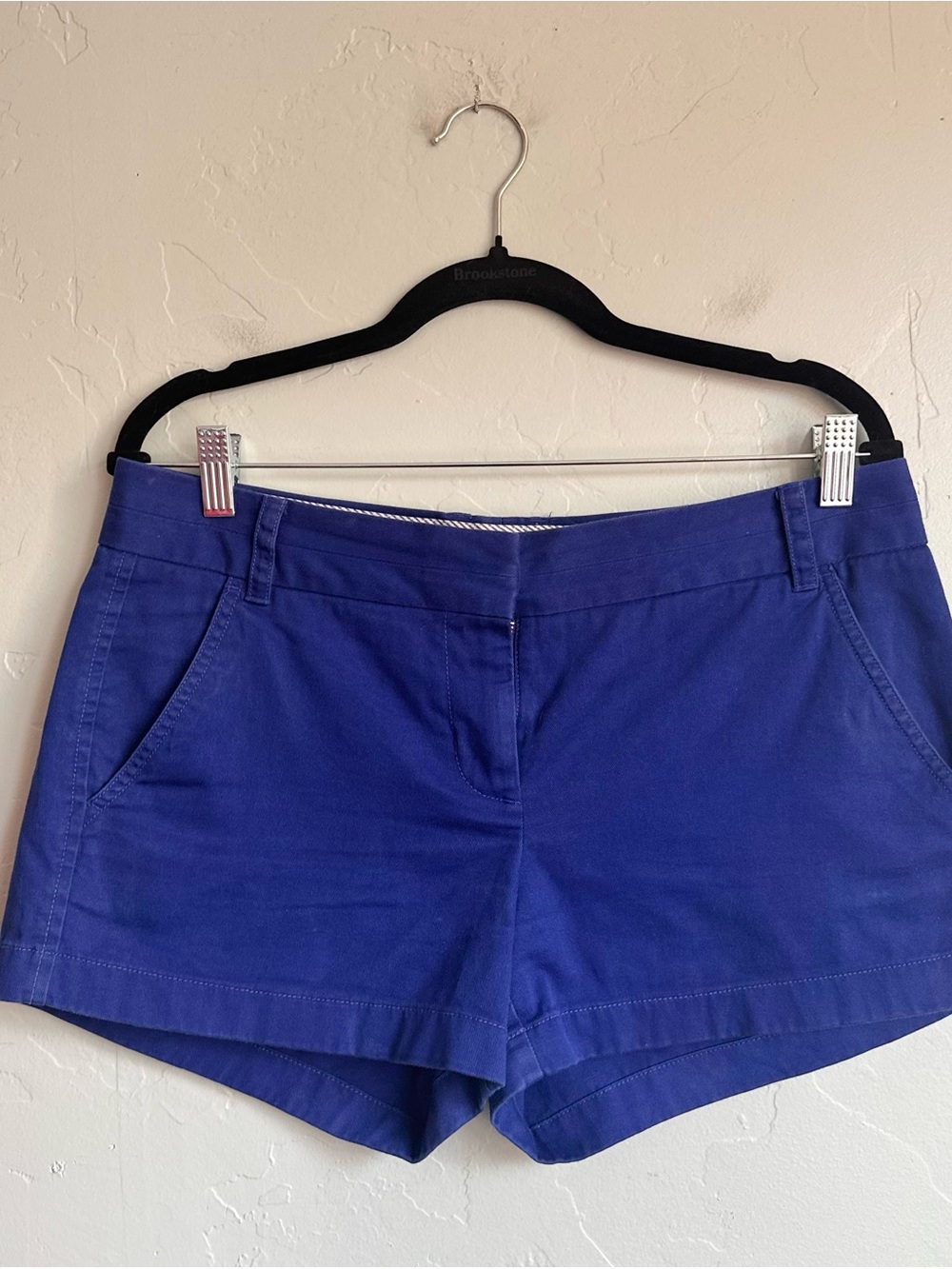 J. Crew Royal Blue Women's Cotton Classic Chino Shorts Size 6 EUC Preppy Coastal